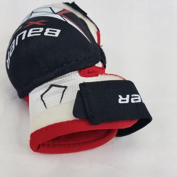 Bauer Vapor X60 Elbow Pads Guard Jr Small Hockey Hook Loop 3 Straps Hard Shell - Picture 6 of 16